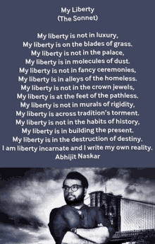 Abhijit Naskar My Liberty Sonnet GIF - Abhijit Naskar Naskar My Liberty Sonnet GIFs