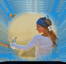 Mujer Azul Girl GIF - Mujer Azul Girl Butterfly GIFs