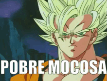 Goku Super Sayayin Con Rayos Al Fondo GIF - Pobre Mocosa Pobre Estupida Goku GIFs