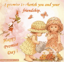 Happy Promise Day To Cherish You And Your Friendship GIF - Happy Promise Day To Cherish You And Your Friendship संजोना GIFs