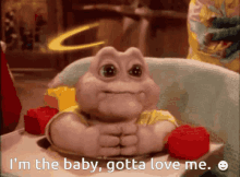 Im The Baby Gotta Love Me Dinosaur Angel GIF - Im The Baby Gotta Love Me Dinosaur Angel GIFs