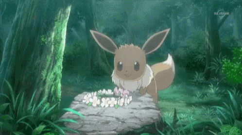 Pokemon Eevee GIF - Pokemon Eevee Flower - Discover & Share GIFs