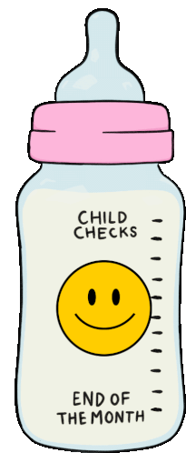 Child Checks Are Back Taxes Sticker - Child Checks Are Back Taxes Tax Season Stickers