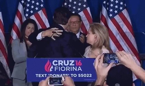elections ted cruz hug elbow ouch