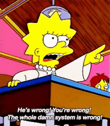 lisa simpson the simpsons wrong system the system