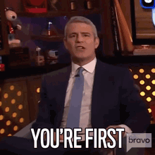 Youre First Andy Cohen GIF - Youre First Andy Cohen Watch What Happens Live GIFs