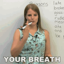 Your Breath Smells Emma GIF - Your Breath Smells Emma Engvid GIFs