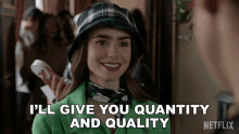 Ill Give You Quantity And Quality Emily Cooper GIF - Ill Give You Quantity And Quality Emily Cooper Lily Collins GIFs