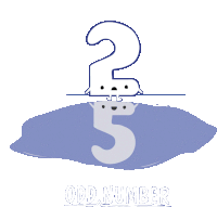 Downsign Odd Number Sticker - Downsign Odd Number Number Stickers