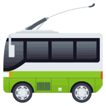trolleybus travel joypixels electric bus vehicle with rubber tyres