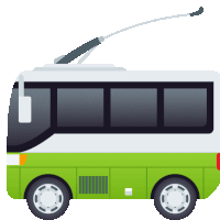Trolleybus Travel Sticker - Trolleybus Travel Joypixels Stickers