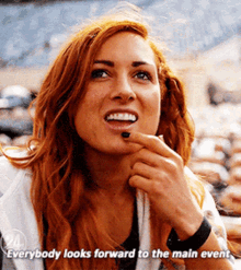 Wwe Becky Lynch GIF - Wwe Becky Lynch Everybody Looks Forward To The Main Event GIFs