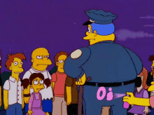 Chief Wiggum Oink GIF - Police Officer Oink GIFs