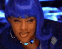 Blue Lil Kim, Crush On You GIF - Blue Lilkim Bluehair GIFs