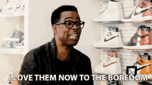I Love Them Now To The Boredom GIF - Sneaker Shopping Chris Rock I Love Them GIFs