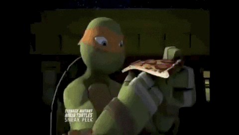 impuls Doordeweekse dagen Afkeer Mikey GIF - Teenage Mutant Ninja Turtles Michelangelo Pizza - Discover &  Share GIFs