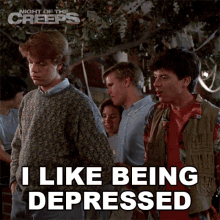 i like being depressed chris jc night of the creeps i like being sad i like being depressed chris jc night of the creeps i like being sad