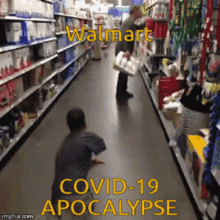 Walmart Covid19apocalypse GIF - Walmart Covid19apocalypse Shocked GIFs