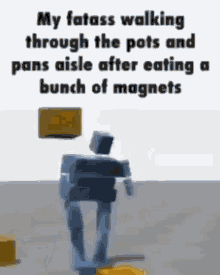 fatass magnets eating magnets pans pans aisle