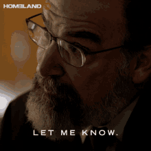 Let Me Know Saul Berenson GIF - Let Me Know Saul Berenson Mandy Patinkin GIFs