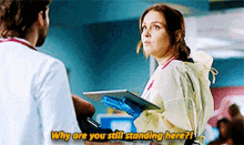 Greys Anatomy Jo Wilson GIF - Greys Anatomy Jo Wilson Why Are You Still Standing Here GIFs