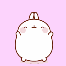 cough on elbow molang cover mouth giggle chuckle