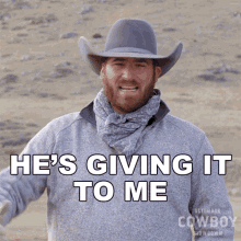 Hes Giving It To Me Keaton Barger GIF - Hes Giving It To Me Keaton Barger Ultimate Cowboy Showdown GIFs