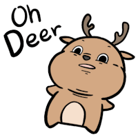 Oh Deer Sticker - Oh Deer Ohdeer Stickers