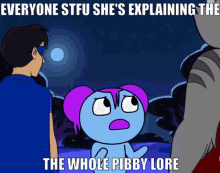 pibby learning with pibby everyone stfu shes explaining the whole pibby lore come and learn with pibby adult swim