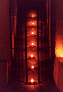 Candles Stair Light GIF - Candles Stair Candle Light GIFs