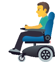 Man In Motorized Wheelchair People Sticker - Man In Motorized Wheelchair People Joypixels Stickers