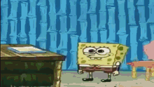 spongebob sit down pull up desk pull