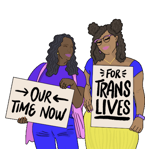 Democracyrising Our Time Now Sticker - Democracyrising Our Time Now For Trans Lives Stickers