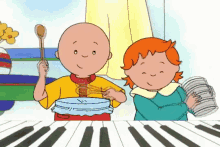 Caillou Making Music GIF - Caillou Caillou Cartoon Drums GIFs
