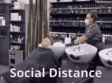 Social Distance Hair Cut GIF - Social Distance Hair Cut Stay Home GIFs