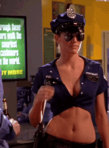 tricia helfer naughty cleavage cop hot