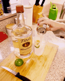 Titos Vodka And Lime Juice Cocktail GIF - Titos Vodka And Lime Juice Cocktail Cocktail GIFs