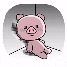 pig animal pink cute upset