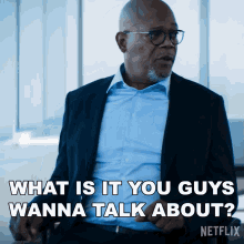 What Is That You Guys Wanna Talk About Samuel L Jackson GIF - What Is That You Guys Wanna Talk About Samuel L Jackson Death To2020 GIFs