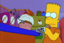 Do Not Touch - The Simpsons GIF - The Simpsons Do Not Touch Cupcake GIFs