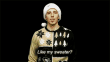 Marc Andre Fleury Like My Sweater GIF - Marc Andre Fleury Like My Sweater Sweater GIFs