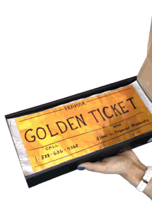 golden golden ticket for your eyes only surprise open the box