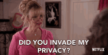 did you invade my privacy lisa kudrow sheree grace and frankie breach of privacy