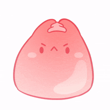 gummy rabbit pink angry red face