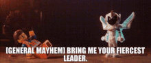The Lego Movie General Mayhem GIF - The Lego Movie General Mayhem Bring Me Your Fiercest Leader GIFs
