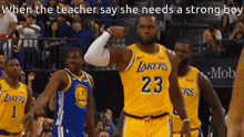 lakers strong lebron james flex strong boy lakers strong lebron james flex strong boy
