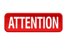 attention text notice button pay attention