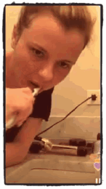 Bree Olson Brush GIF - Bree Olson Brush Teeth GIFs