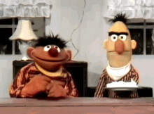 Bert And Ernie Pie In The Face GIF - Bert And Ernie Bert Ernie GIFs