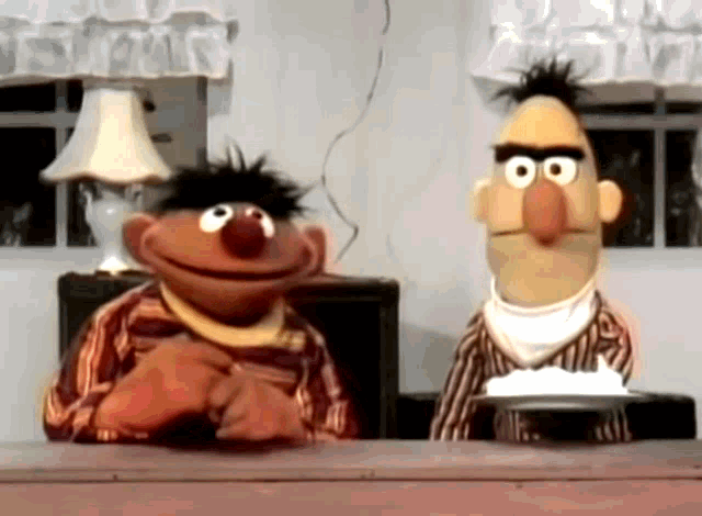 Bert And Ernie Pie In The Face GIF - Bert And Ernie Bert Ernie - Discover &  Share GIFs